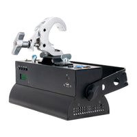 Side view of ADJ JOL300 Jolt 300 LED Blinder and Strobe with mounting clamp on white background