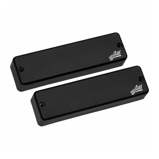 Angled front view of Aguilar DCB-D4 Dual Ceramic Bar 6-String Bar Bass Pickup Set on white background