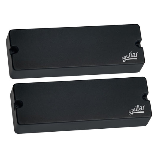 Angled front view of Aguilar DCB-G5 Dual Ceramic Bar 6-String Bar Bass Pickup Set on white background