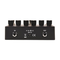 Top jacks view of Aguilar Octamizer DLX Bass Octave Pedal on white background