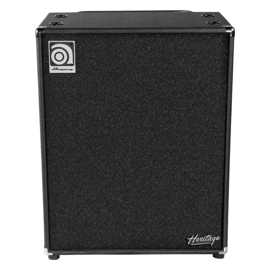 Front view of Ampeg HSVT-410HLF Heritage 4x10" 500W Bass Cabinet on white background