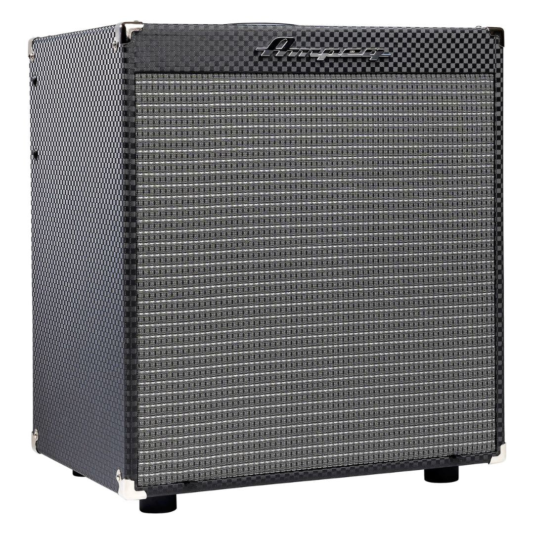 Angled front view of Ampeg Rocket Bass RB-112 Bass Combo Amp on white background