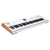 Angled view of Arturia AstroLab 61 Stage Keyboard on white background