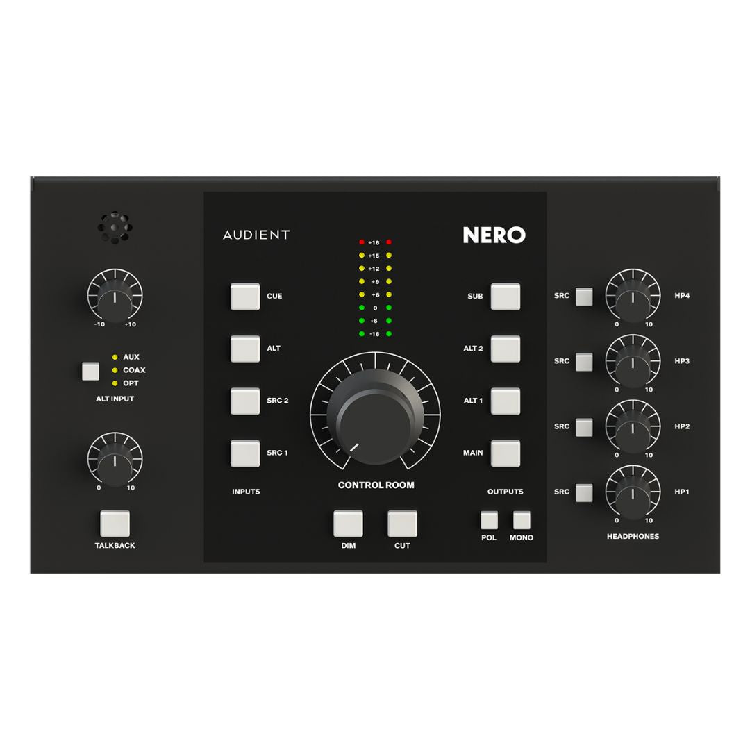 Top view of Audient Nero on white background