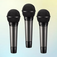 Front view of Audio-Technica ATM510PK Vocal Microphone Pack on blue and yellow gradient background