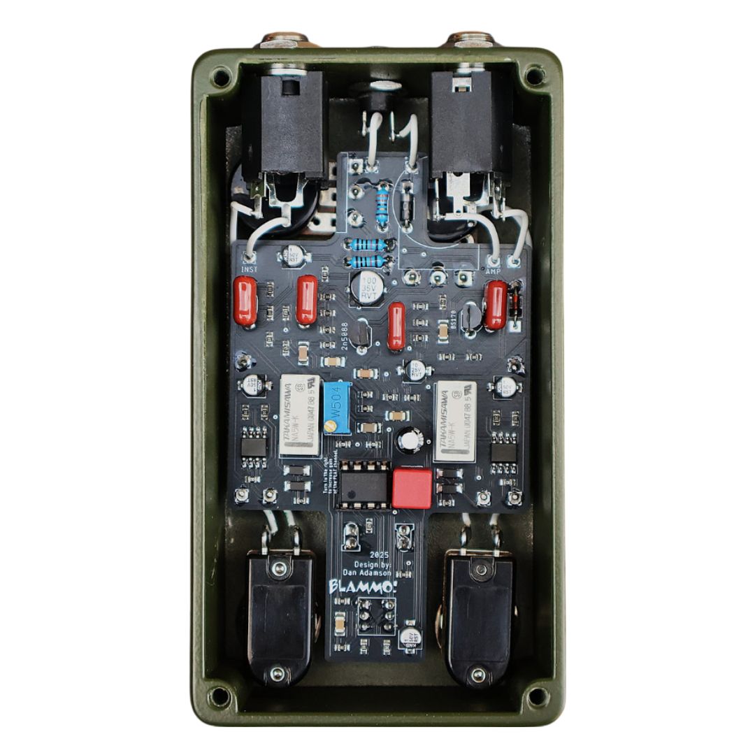 Top view of BLAMMO! Utility Boost internals on white background