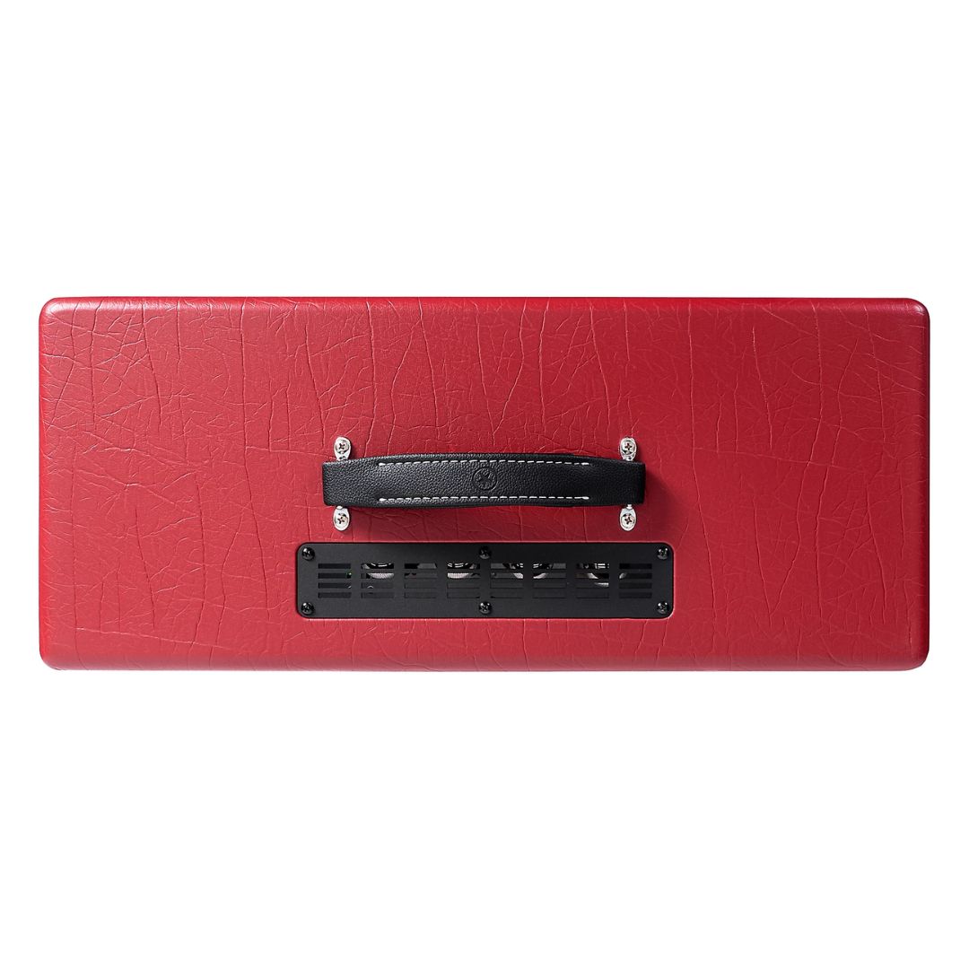 Top view of Blackstar DA100 Doug Aldrich Ruby 100W Guitar Amp Head on white background