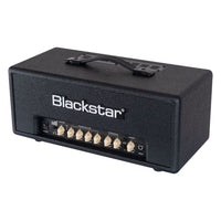 Angled view of Blackstar Debut 100RH Guitar Amp Head Black on white background