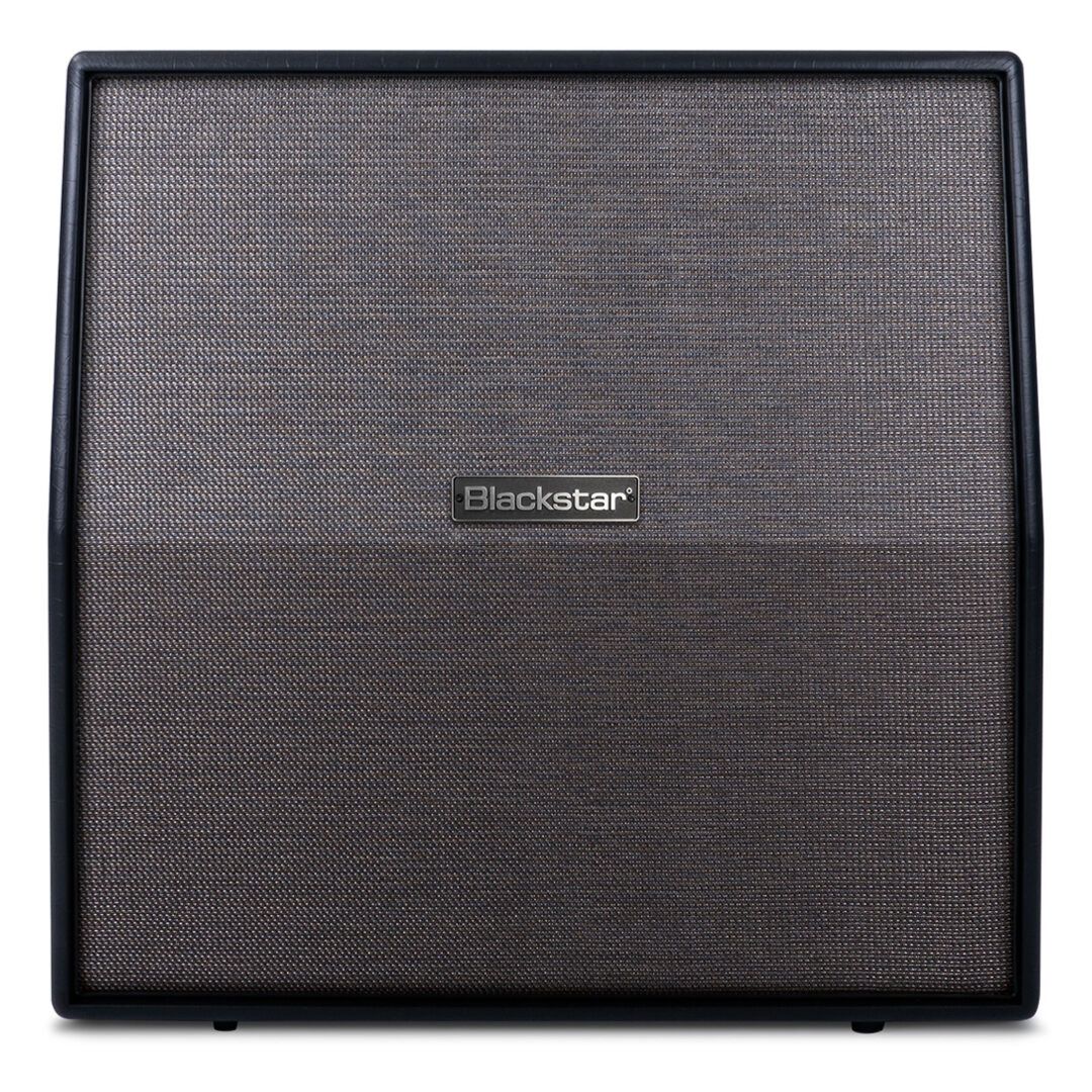 Front view of Blackstar HTV-412 MK III Guitar Cabinet Angled Cabinet on white background