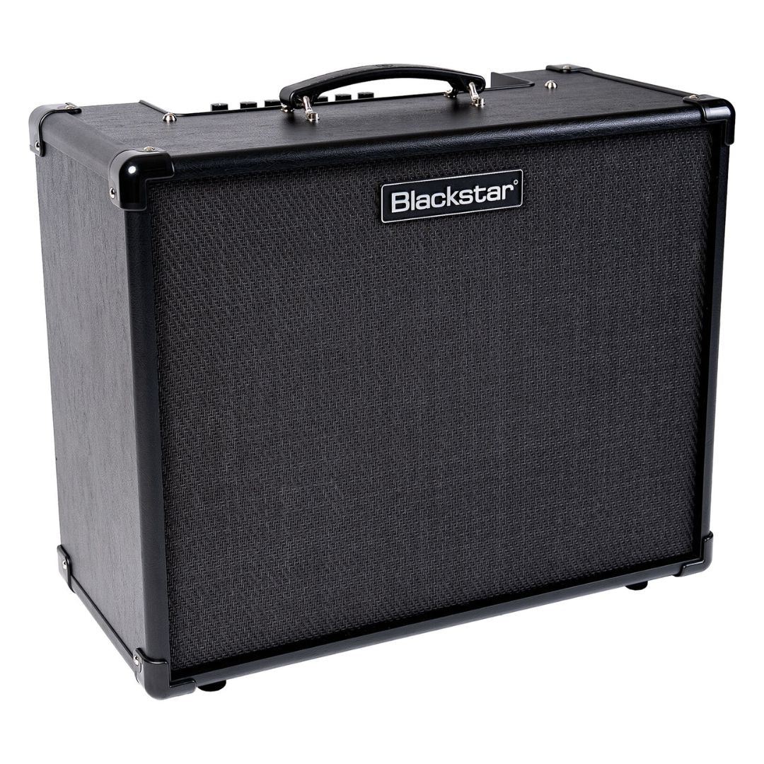Angled front view of Blackstar ID:X 100 Combo Amplifier on white background