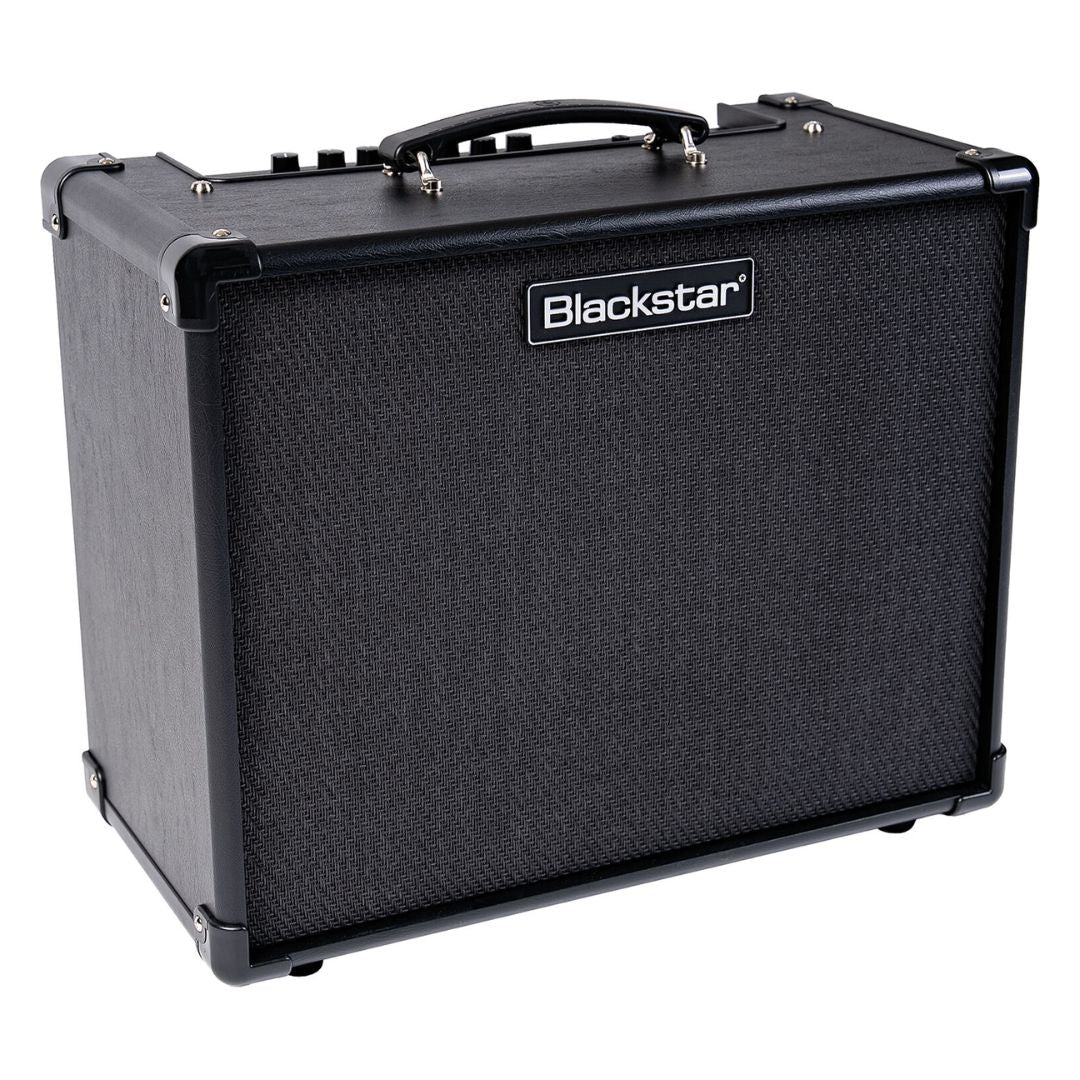 Angled view of Blackstar ID:X 50 Combo Amplifier on white background