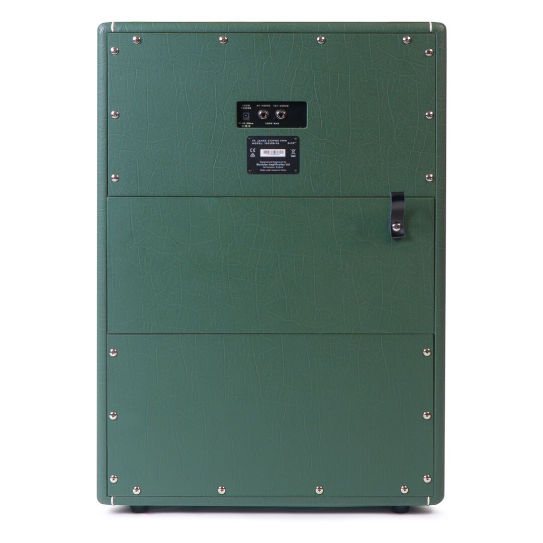 Rear view of Blackstar JJN 212 VOC Jared James Nichols Signature Cabinet on white background