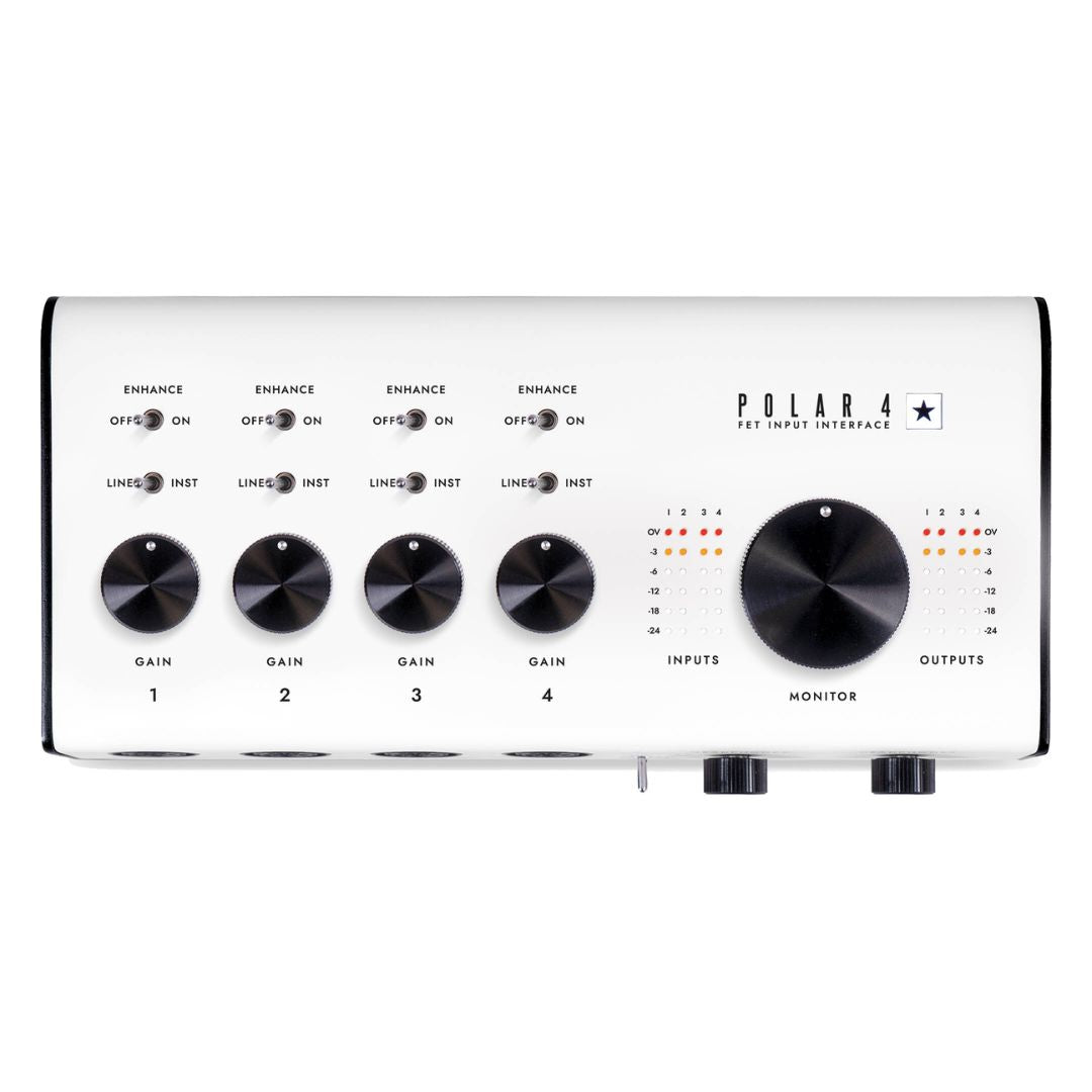 Top view of Blackstar POLAR 4 Audio Interface on white background