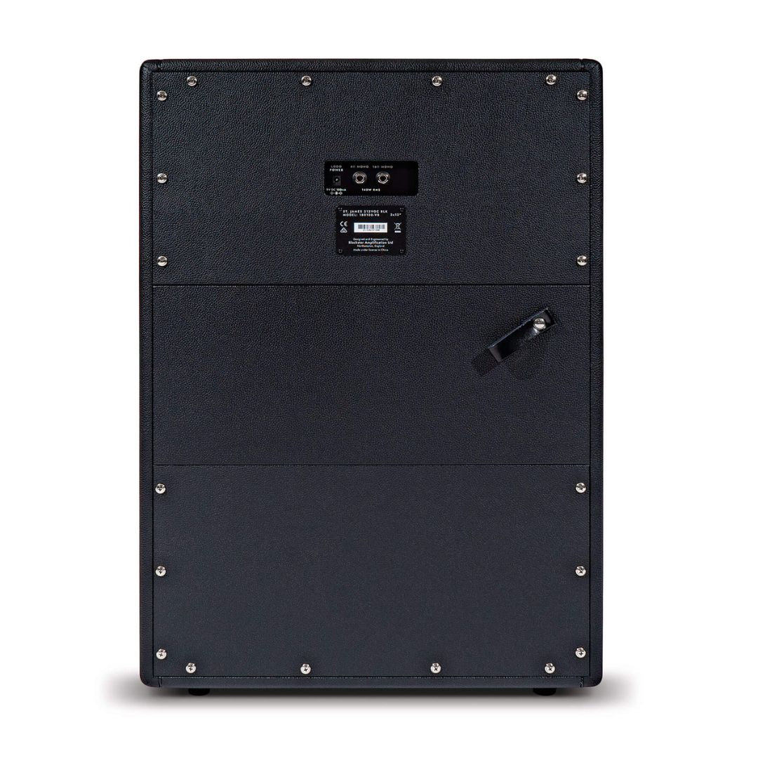 Rear view of Blackstar St. James 212VOC Cabinet Black on white background