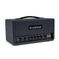 Angled view of Blackstar St. James 50 6L6 Guitar Amp Head on white background