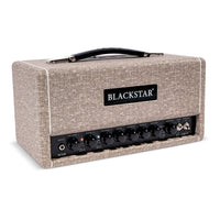 Angled view of Blackstar St. James 50 EL34 Guitar Amp Head on white background