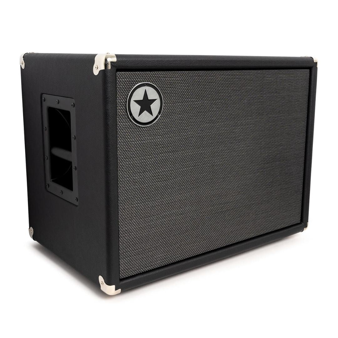 Angled front view of Blackstar U210C Elite 400W Bass Cabinet on white background