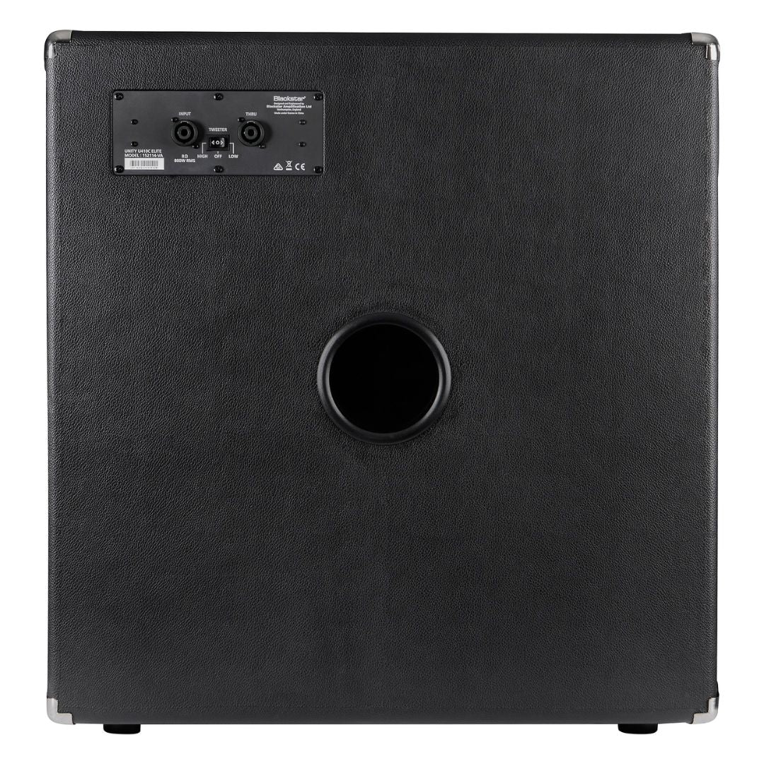 Rear view of Blackstar U410C Elite 800W Bass Cabinet on white background