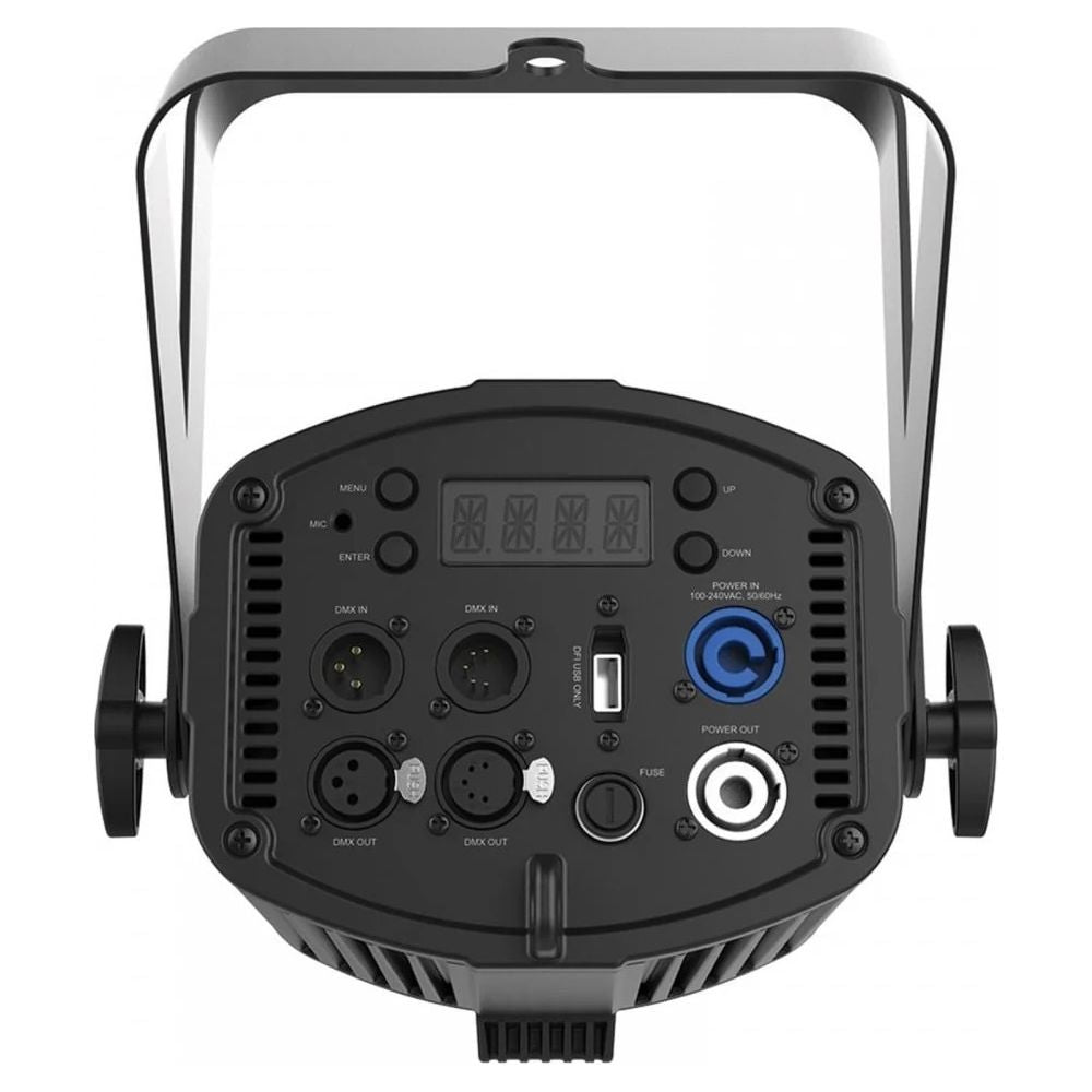 Rear ports view of Chauvet DJ EVE P-160 RGBW on white background