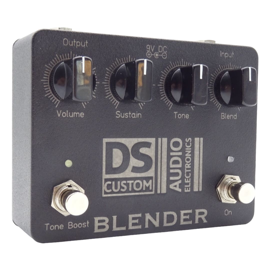 Angled left view of DS Custom Blender Pedal on white background