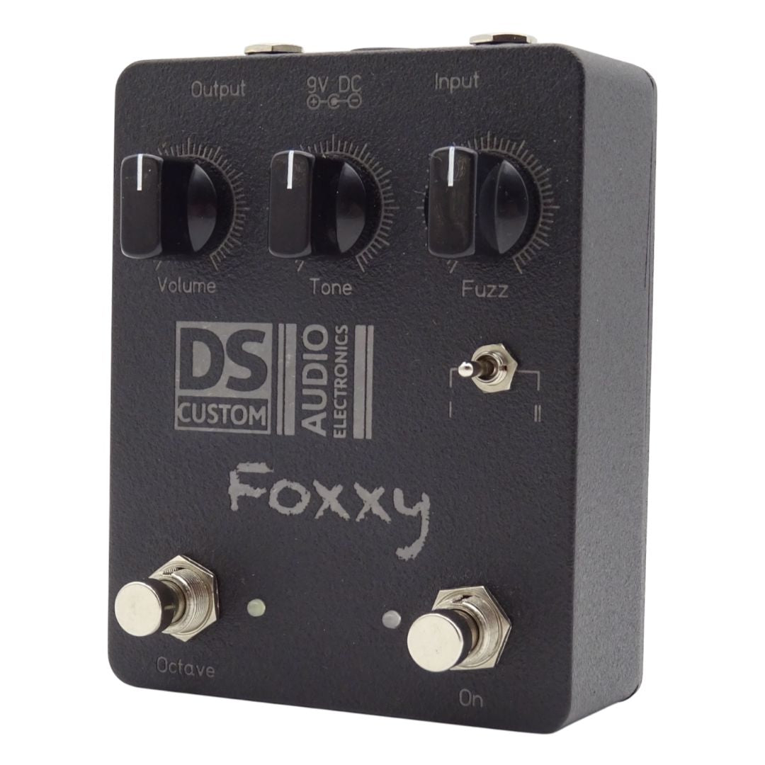 Angled right view of DS Custom Octave Foxxy Pedal on white background