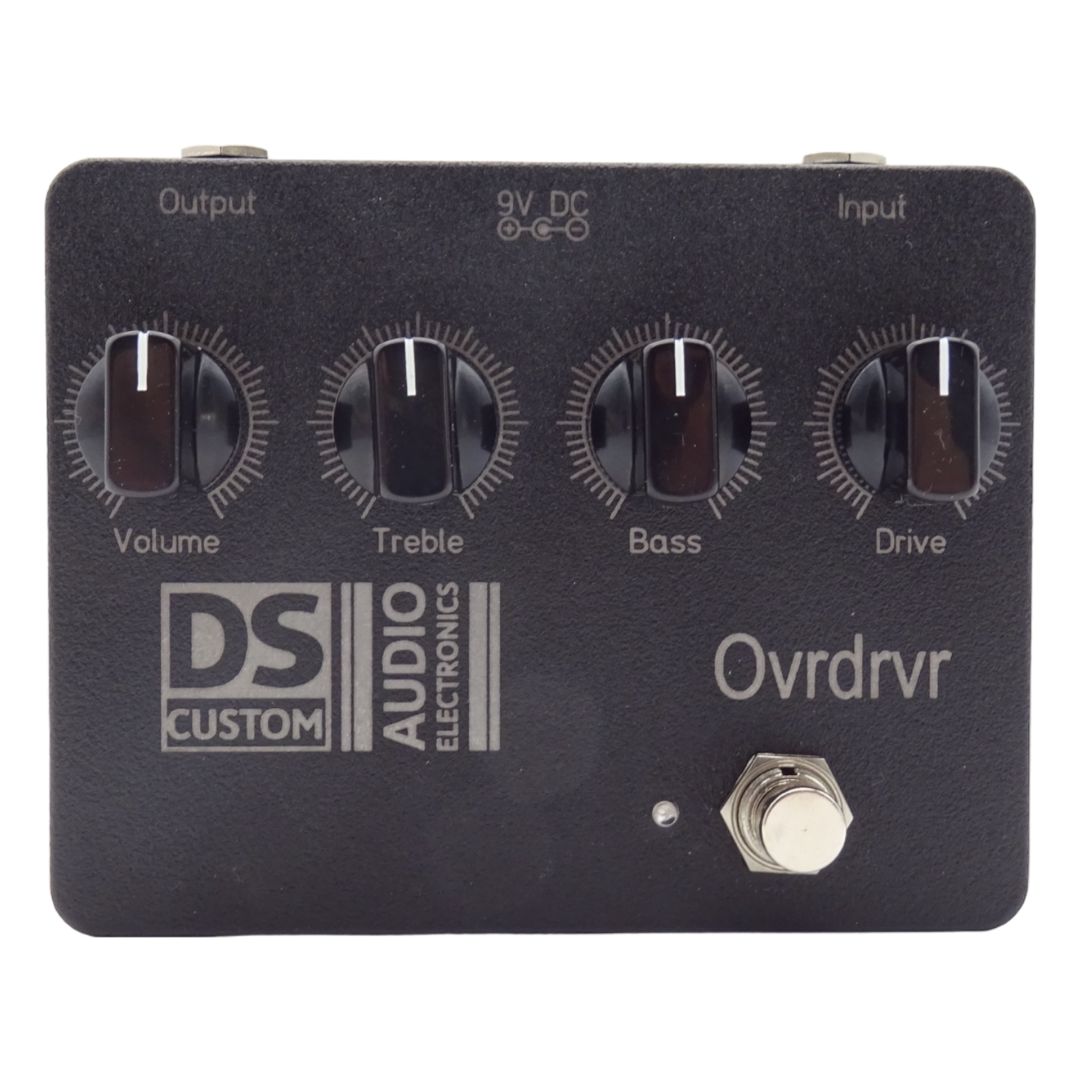 Front view of DS Custom Ovrdrvr Pedal on white background