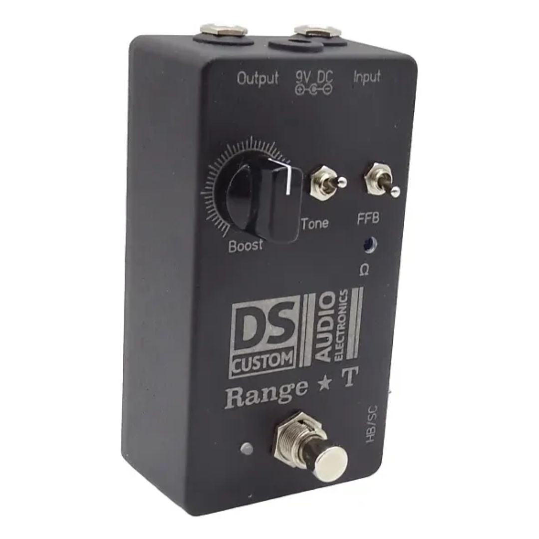 Angled left view of DS Custom Range T Pedal on white background