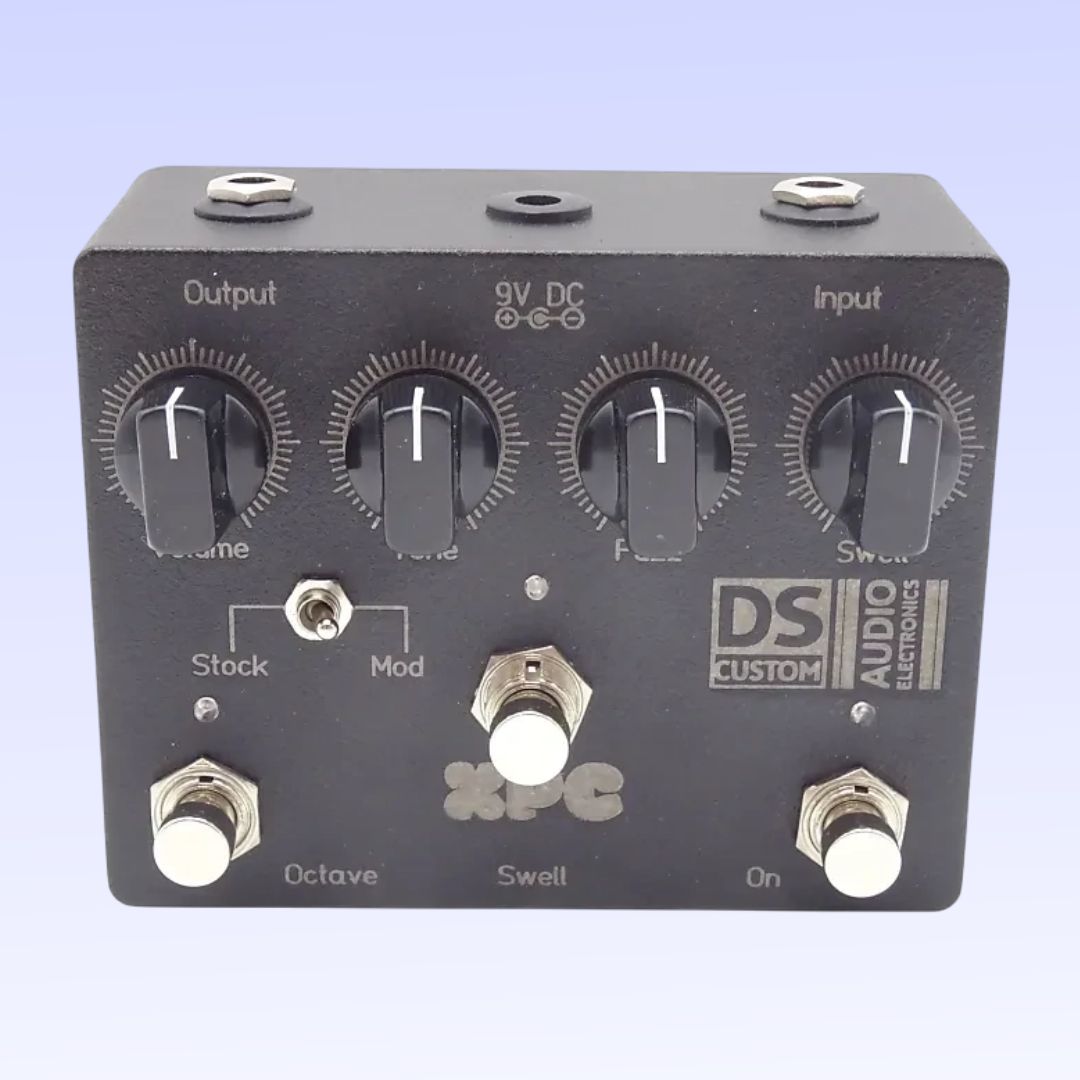 Front view of DS Custom XPC Pedal on purple background