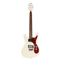 Front view of Danelectro '64XT Electric Guitar Cream on white background