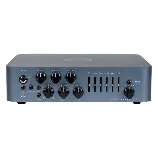 Front view of Darkglass Alpha-Omega 900 Bass Amplifier Head on white background