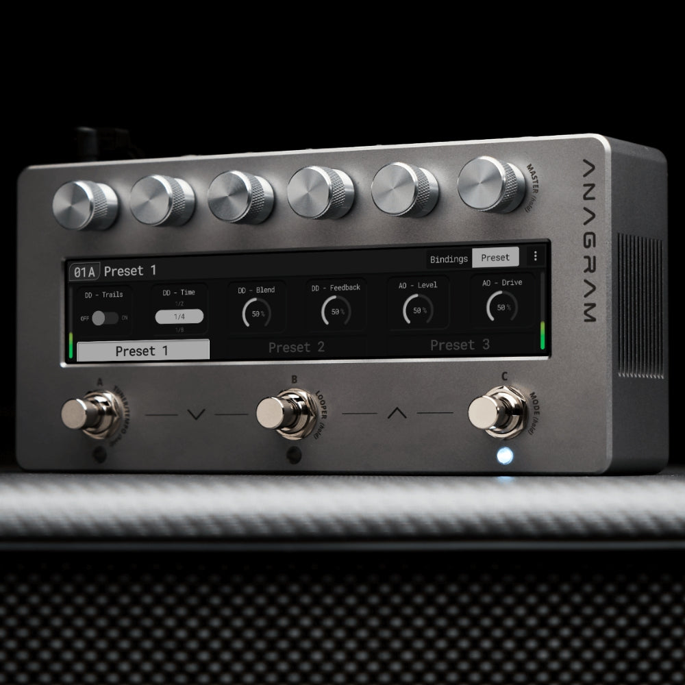 Darkglass Anagram Pedal on Top of an Amp