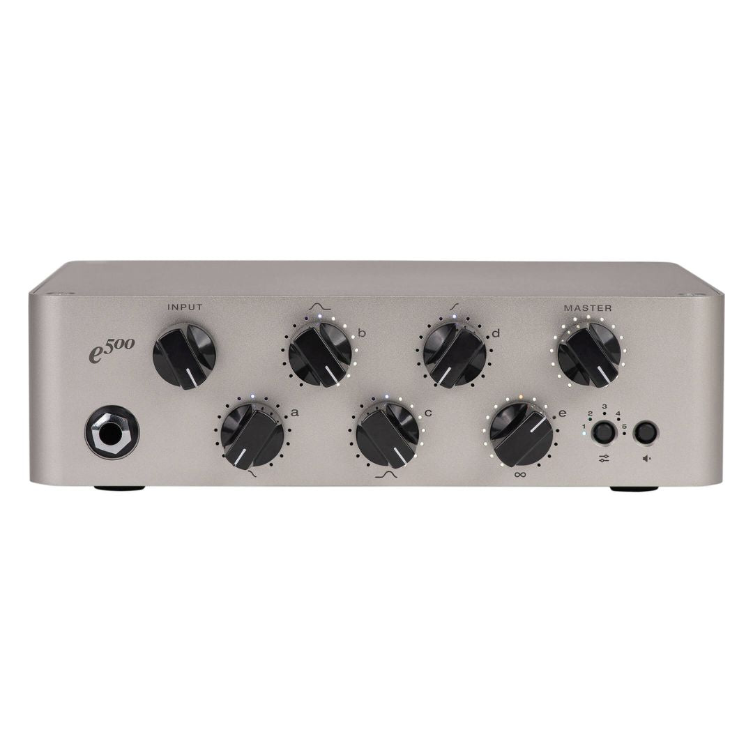 Front view of Darkglass Exponent 500 Bass Amplifier Head on white background