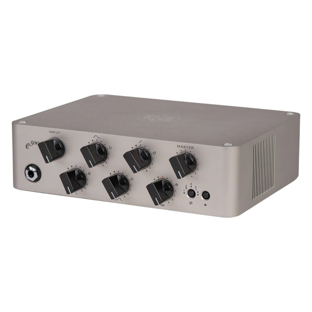 Angled front view of Darkglass Exponent 500 Bass Amplifier Head on white background