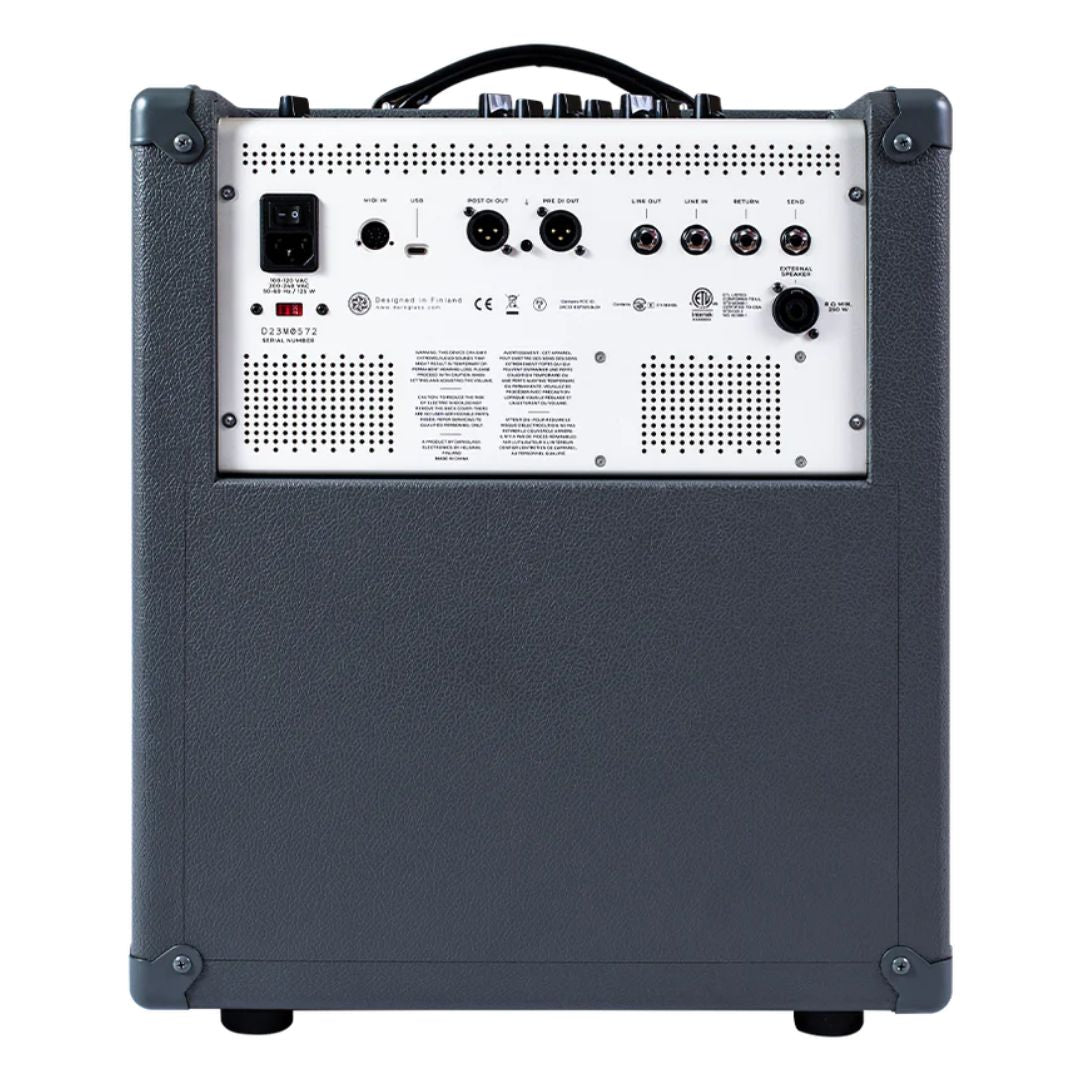 Rear view of Darkglass Infinity 500 Combo 112 Bass Amplifier on white background