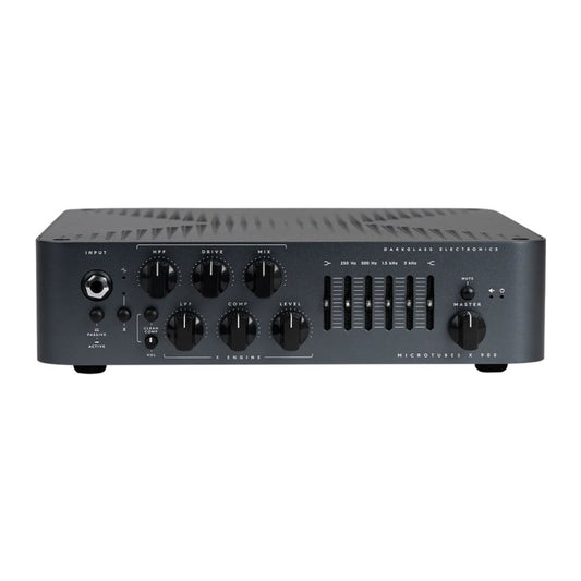 Front view of Darkglass Microtubes X 900 Bass Amplifier Head on white background