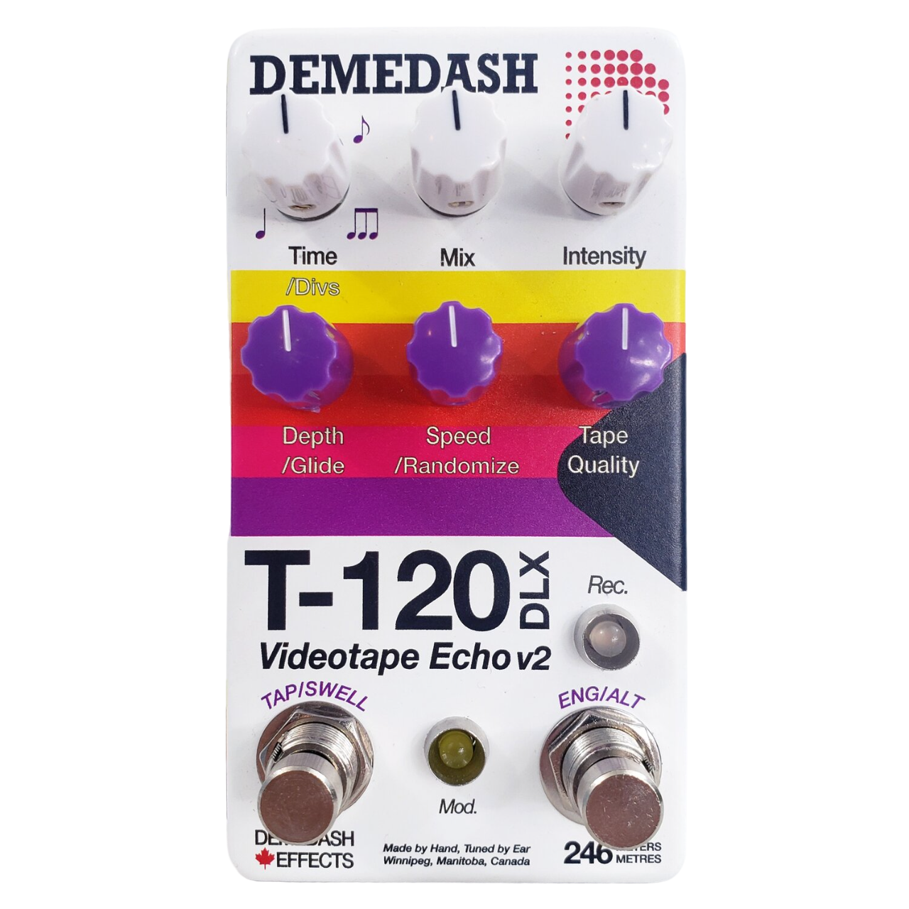 Demedash Effects T-120 Deluxe Pedal V2 | Videotape Echo – DeathCloud Demedash Effects T-120 Deluxe Pedal V2 | Videotape Echo – DeathCloud