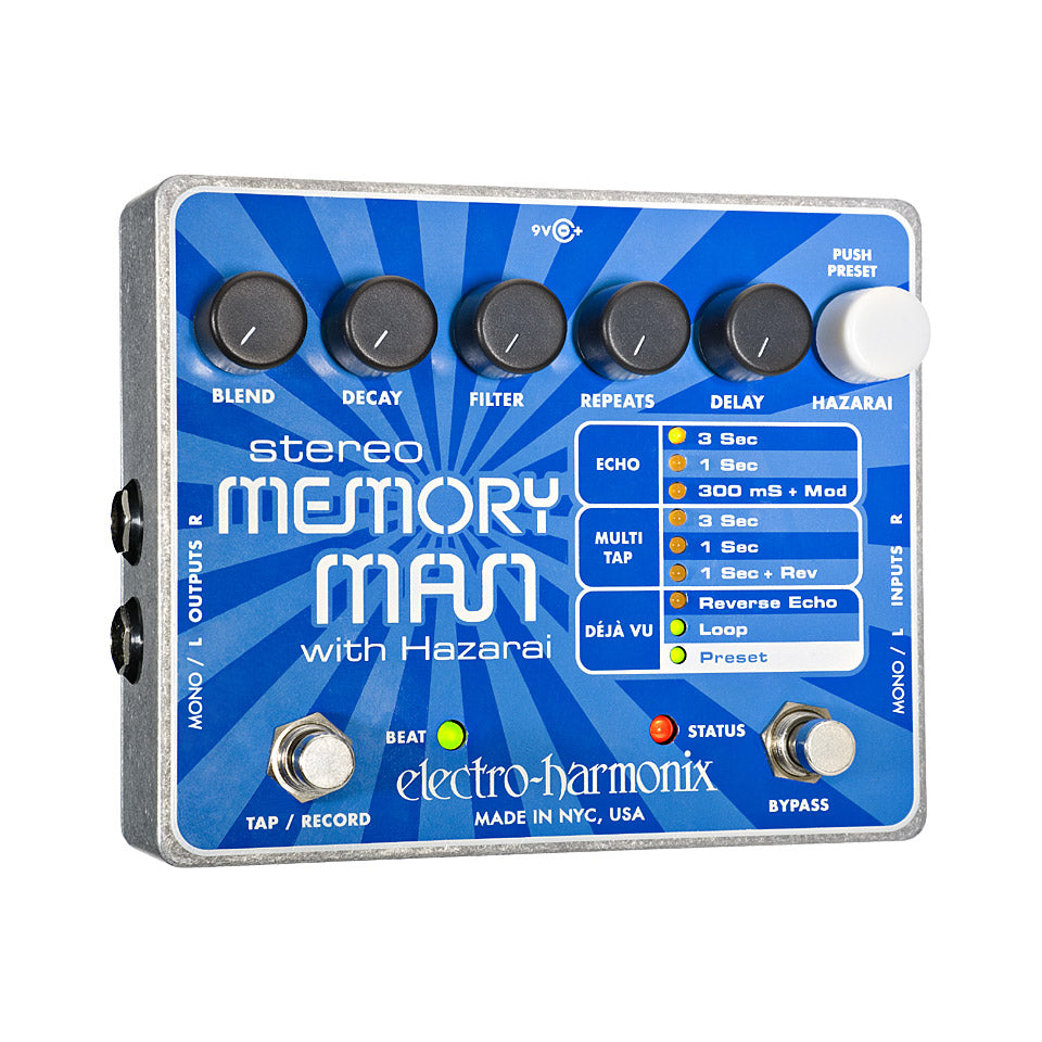 Electro-Harmonix Stereo Memory Man with Harazai Pedal