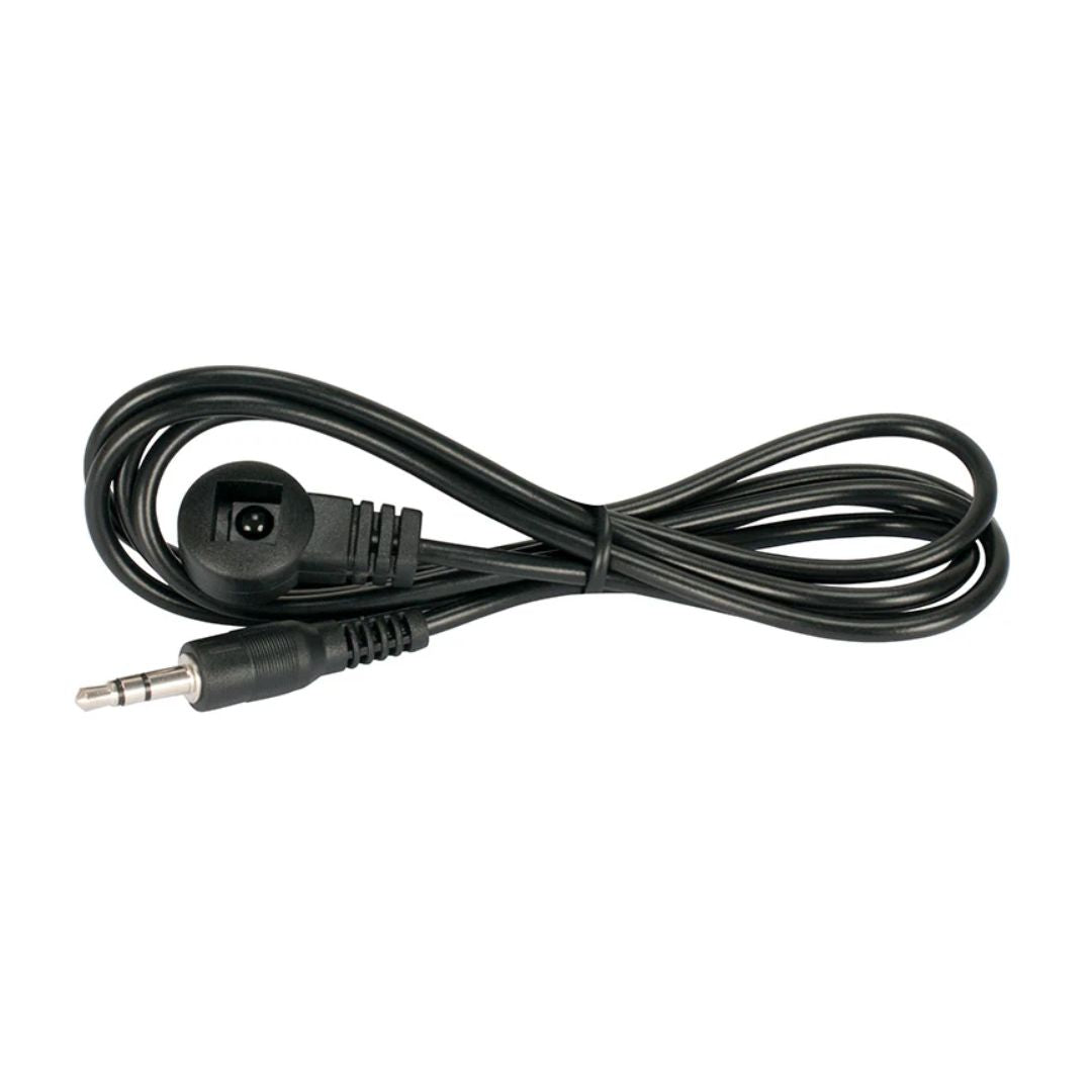 Front view of Eliminator Lighting MBDMX-PLUS Heavy-Duty DMX Mirror Ball Motor included cable on white background