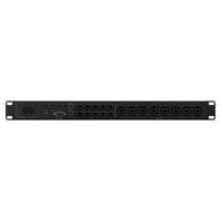 Rear ports view of Fender Quantum HD 8 USB-C Audio Interface on white background