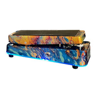 Side view of Flattley Oil Slick The Flattley Wah Pedal on white background