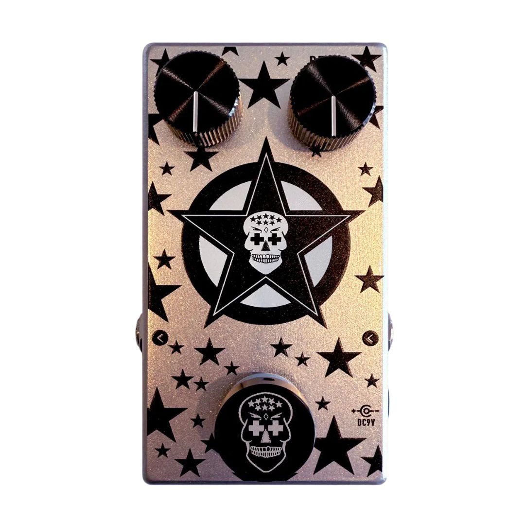 Top view of Flattley Star Fazer Phaser Pedal on white background