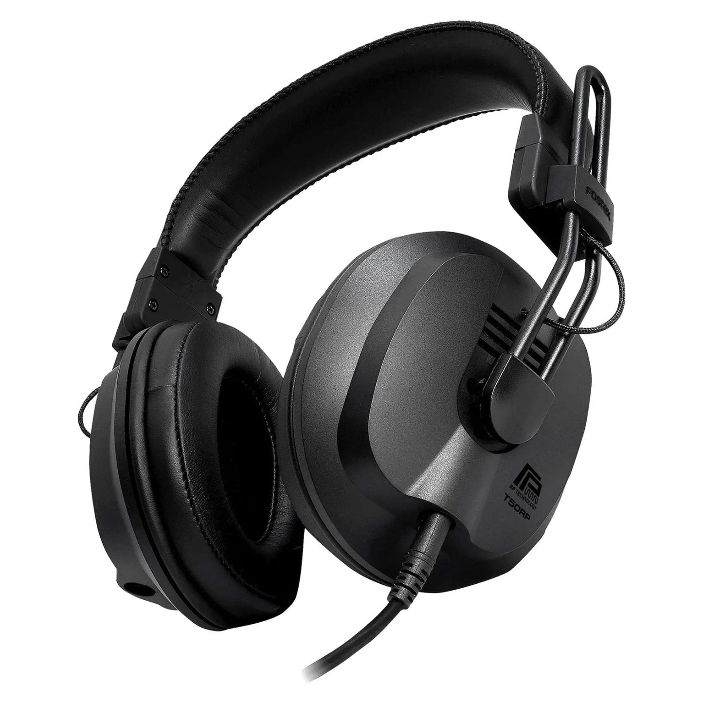 Angled view of Fostex T50RPmk4CL RP Stereo Headphones on white background