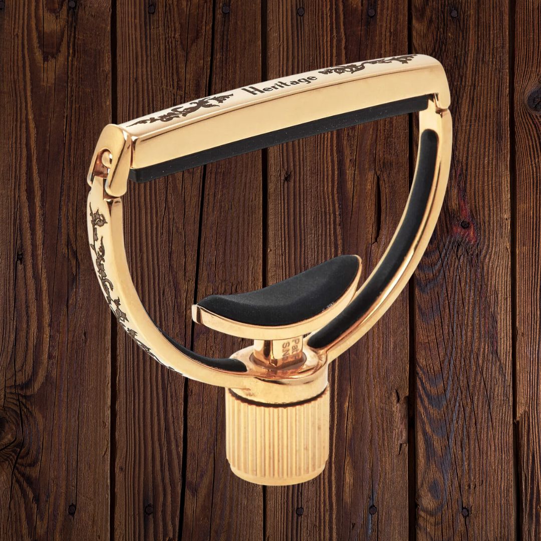 G7th Heritage Guitar Wide Neck Width Capo (18k Gold Plate Style 3)