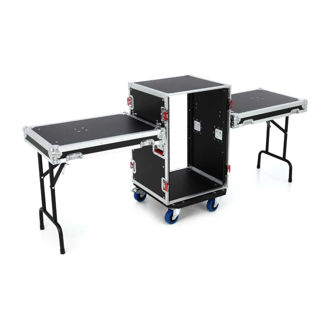 Gator Cases 16U ATA Road Rack Case W/ Fold-Out Tables