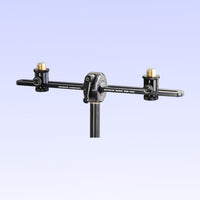 Front view of Grace Design SB-30 11.81" Spacebar Stereo Microphone Mounting Kit on purple background