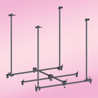 Angled view of Grace Design SB-3D11 11-Channel Immersive Surround Microphone Array on pink background