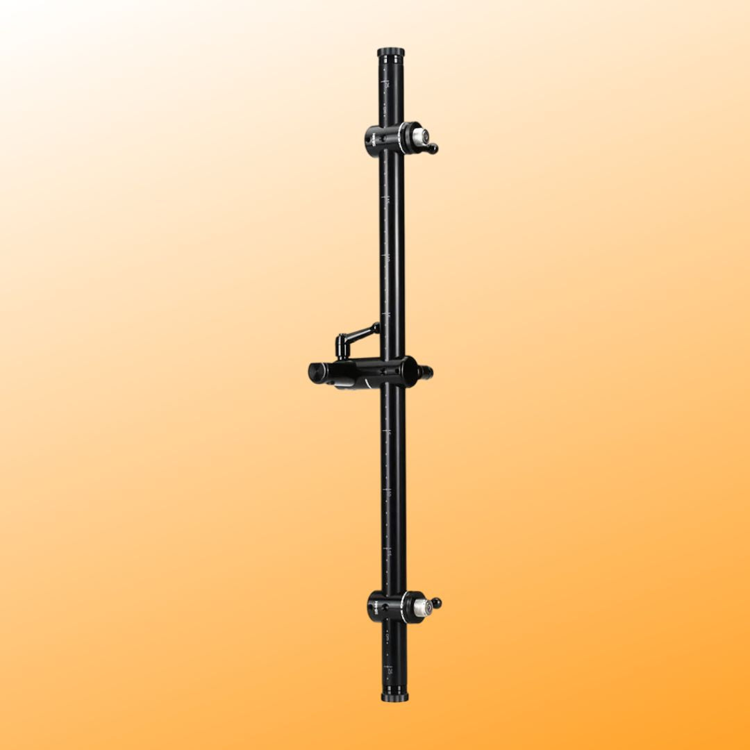 Front view of Grace Design SB-BL Blumlein for Standard Large Diaphragm Mics on orange background