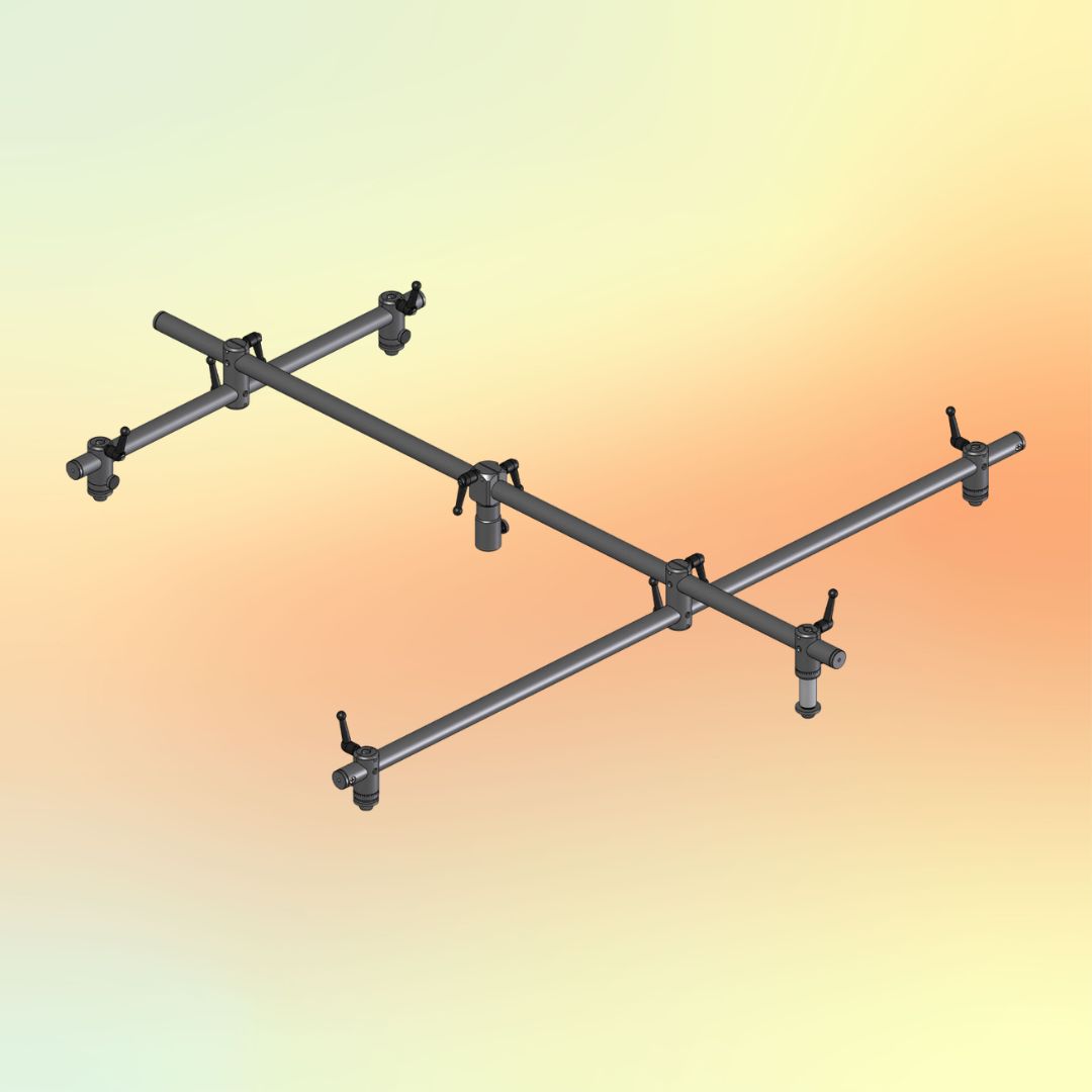 Angled view of Grace Design SB-SUR-HD Surround Tree on yellow and orange background