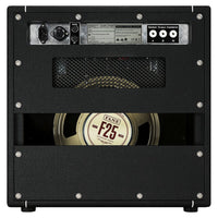 Rear ports view of Hiwatt Custom 20 Combo 1×12 Custom Guitar Amplifier with Fane F25 speaker on white background