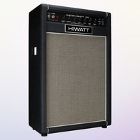 Angled view of Hiwatt DR103 Combo (SA212) Guitar Amplifier on purple background